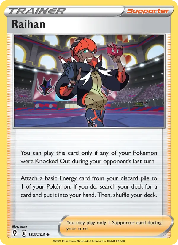 Raihan - Evolving Skies Pokemon Card