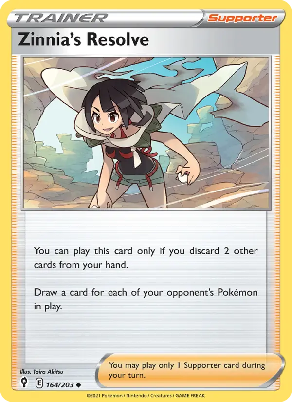 Zinnia's Resolve - Evolving Skies Pokemon Card