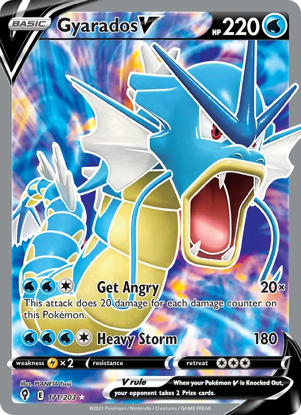 Gyarados V - Evolving Skies Pokemon Card