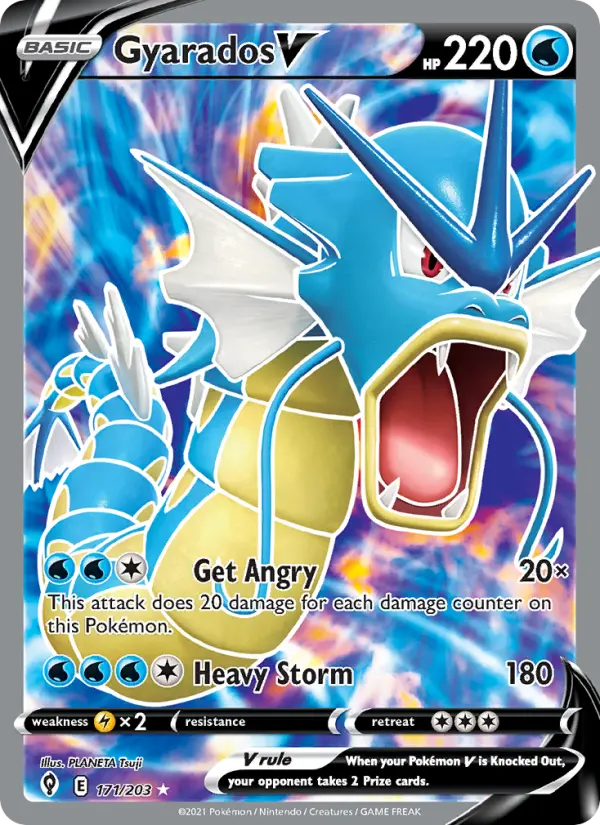 Gyarados V - Evolving Skies Pokemon Card
