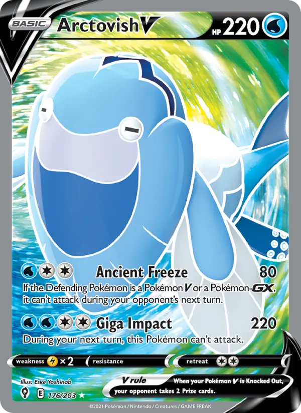 Arctovish V - Evolving Skies Pokemon Card