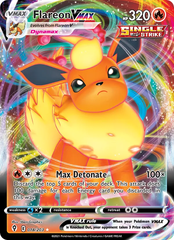 Flareon VMAX - Evolving Skies Pokemon Card