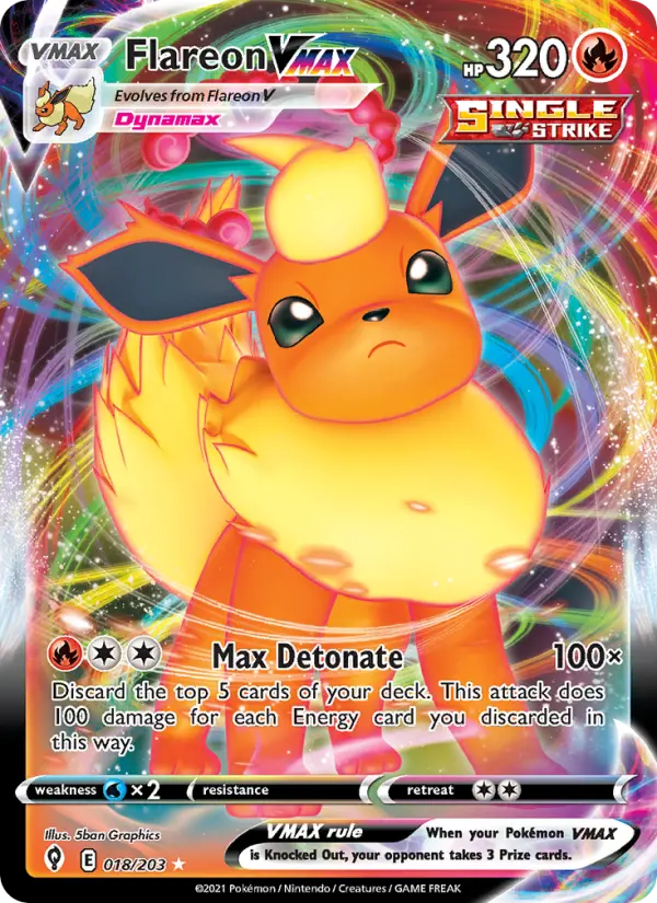 Flareon VMAX - Evolving Skies Pokemon Card