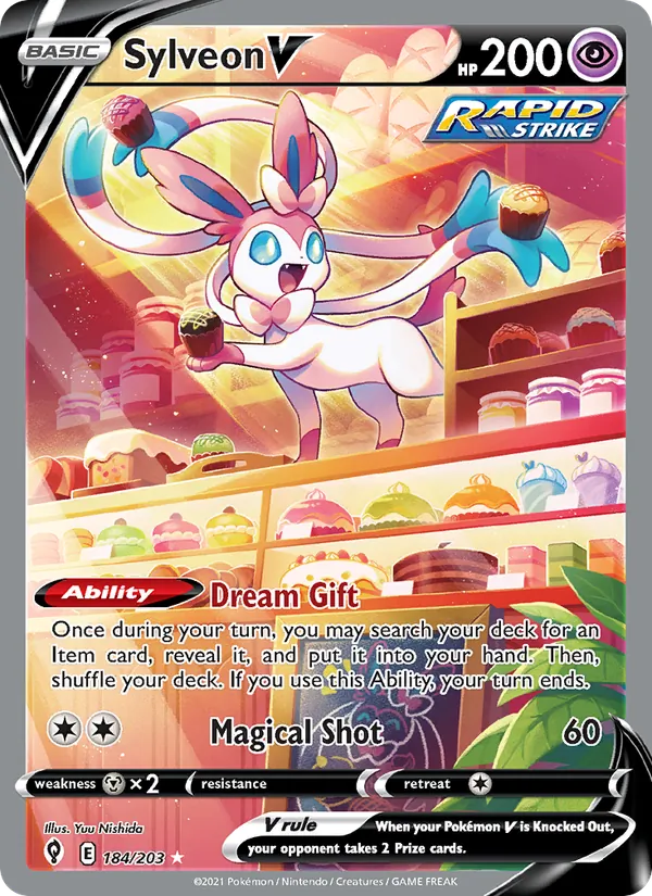 Sylveon V - Evolving Skies Pokemon Card