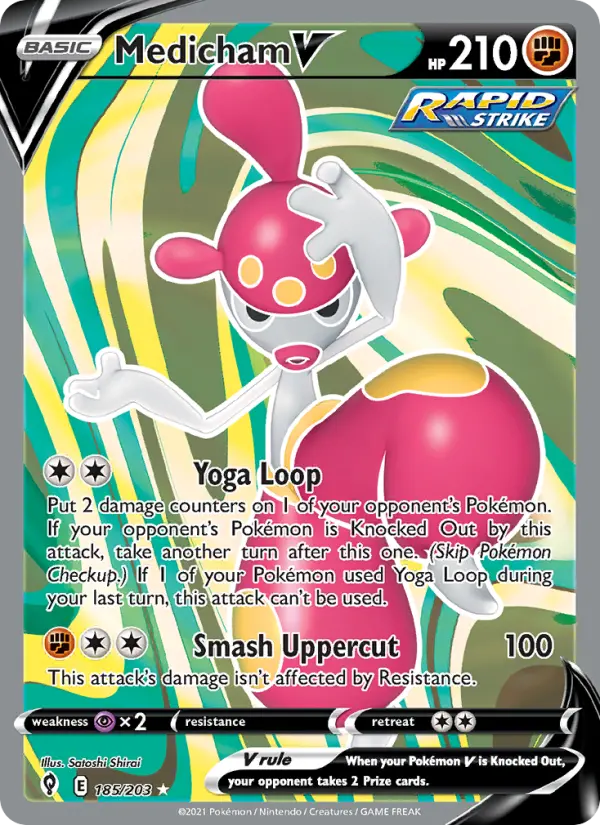 Medicham V - Evolving Skies Pokemon Card