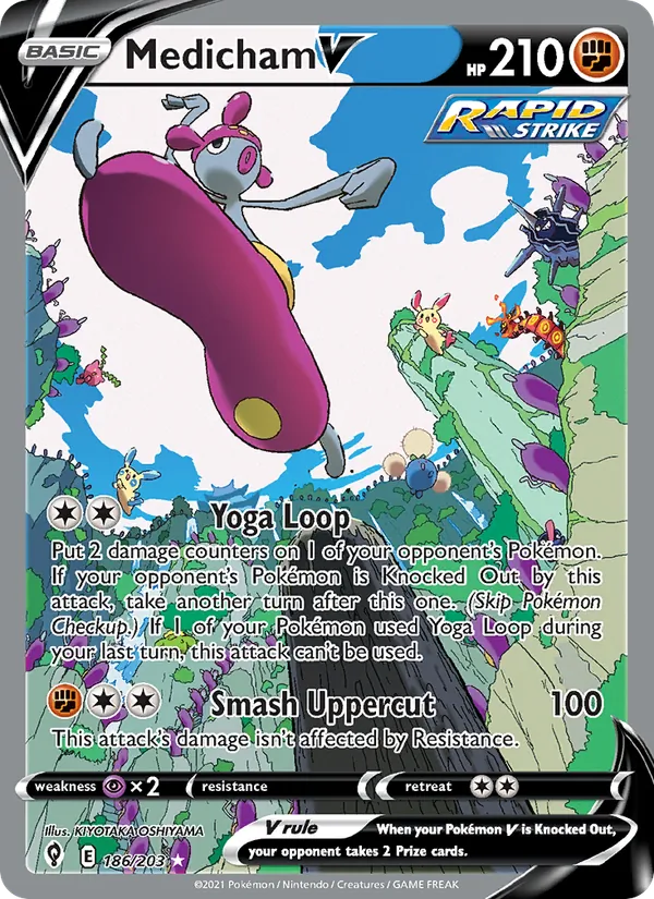 Medicham V - Evolving Skies Pokemon Card