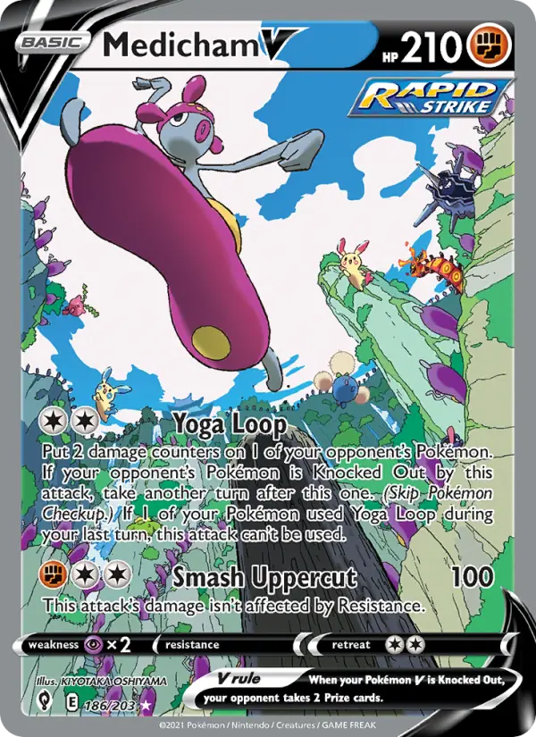 Medicham V - Evolving Skies Pokemon Card