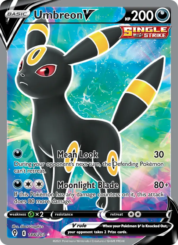 Umbreon V - Evolving Skies Pokemon Card