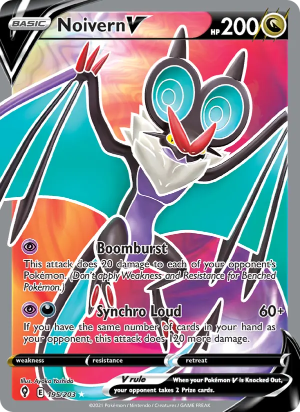 Noivern V - Evolving Skies Pokemon Card