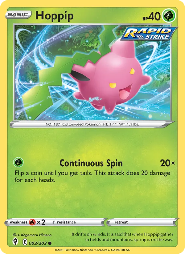 Hoppip - Evolving Skies Pokemon Card