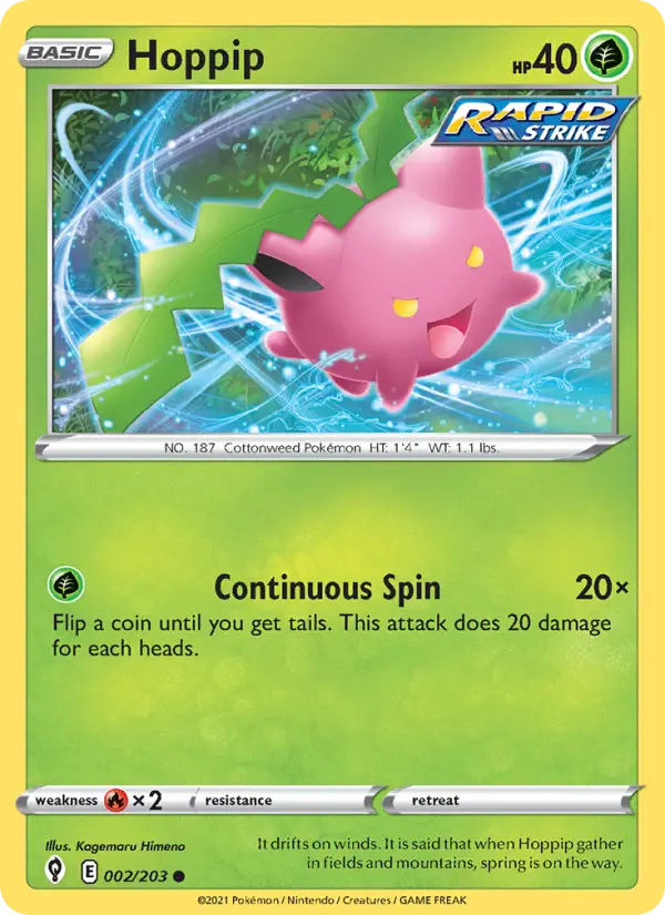 Hoppip - Evolving Skies Pokemon Card