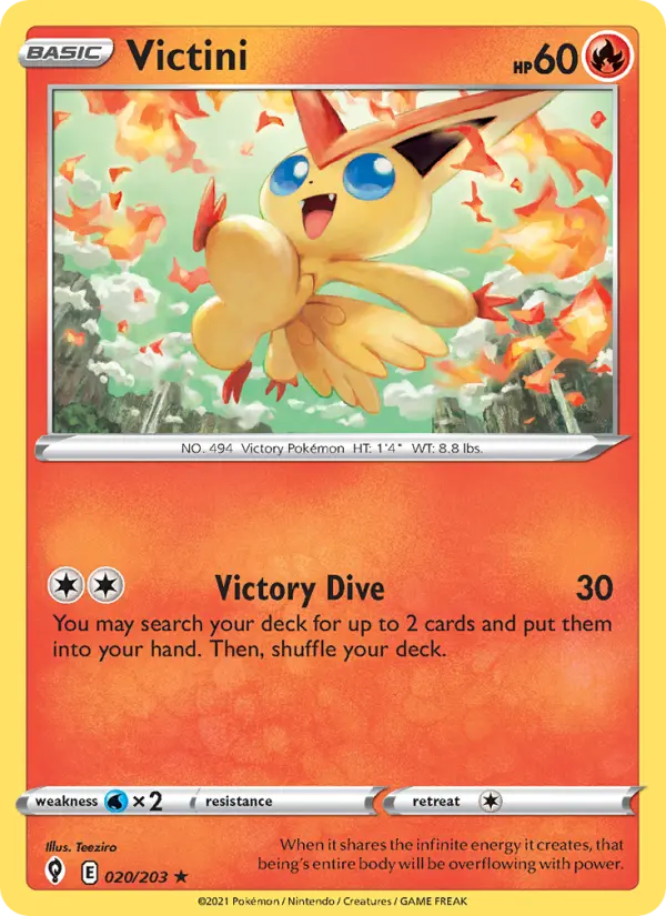 Victini - Evolving Skies Pokemon Card