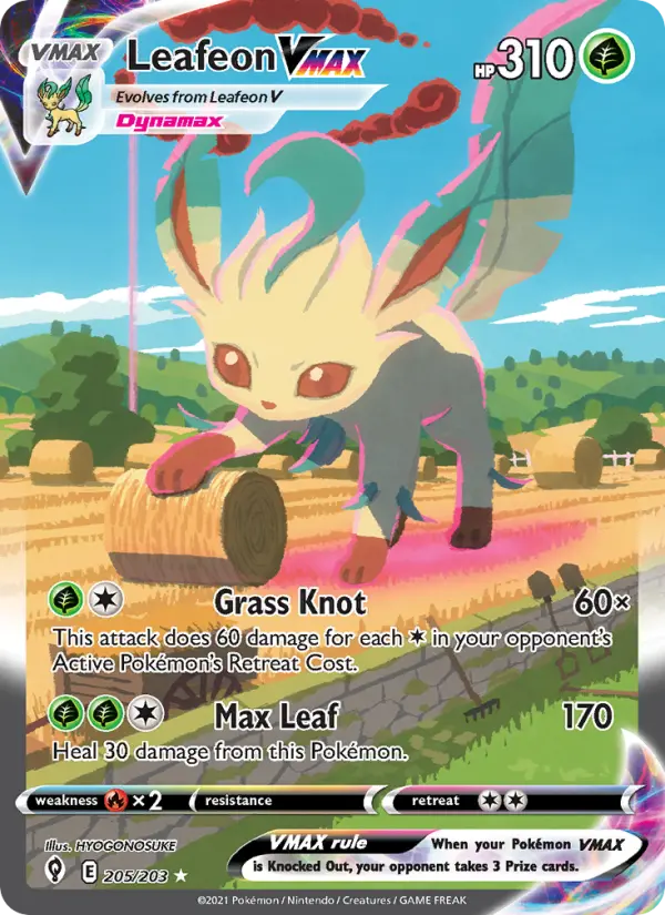 Leafeon VMAX - Evolving Skies Pokemon Card
