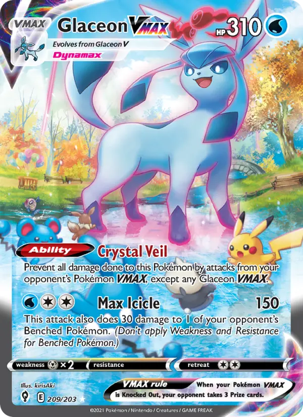 Glaceon VMAX - Evolving Skies Pokemon Card