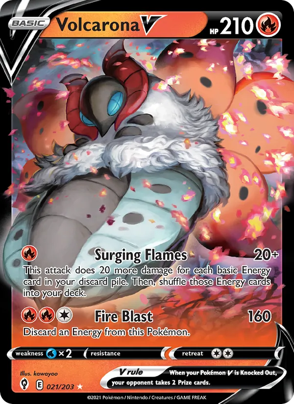 Volcarona V - Evolving Skies Pokemon Card
