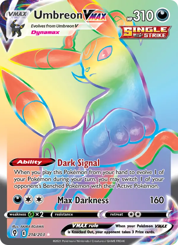 Umbreon VMAX - Evolving Skies Pokemon Card