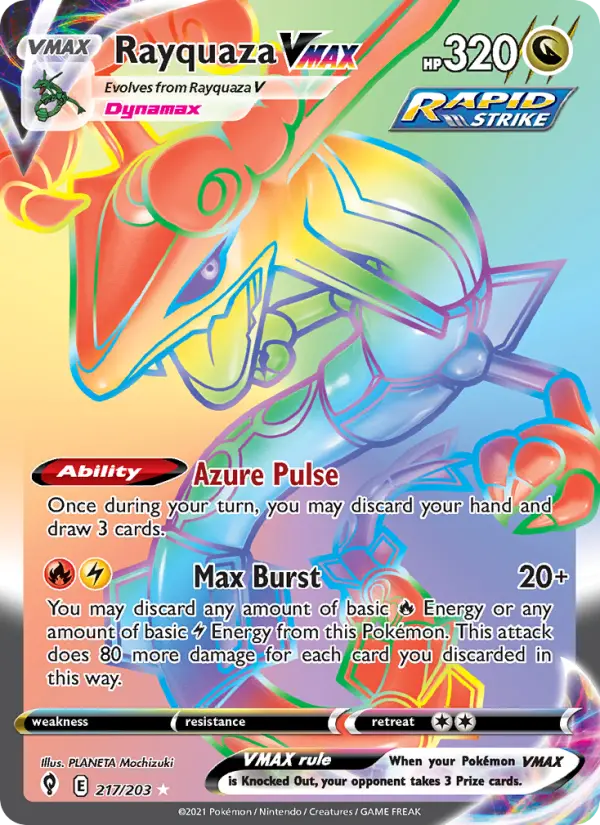 Rayquaza VMAX - Evolving Skies Pokemon Card