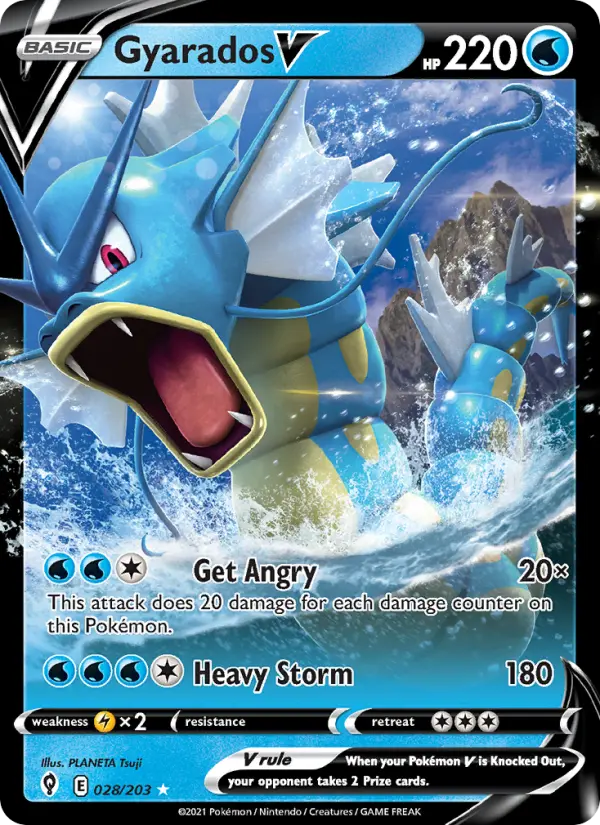 Gyarados V - Evolving Skies Pokemon Card