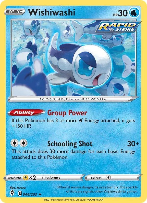 Wishiwashi - Evolving Skies Pokemon Card
