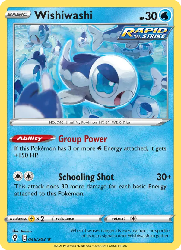 Wishiwashi - Evolving Skies Pokemon Card