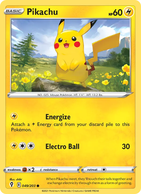 Pikachu - Evolving Skies Pokemon Card