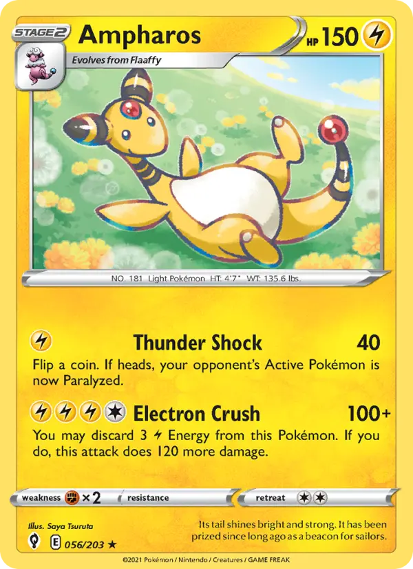 Ampharos - Evolving Skies Pokemon Card
