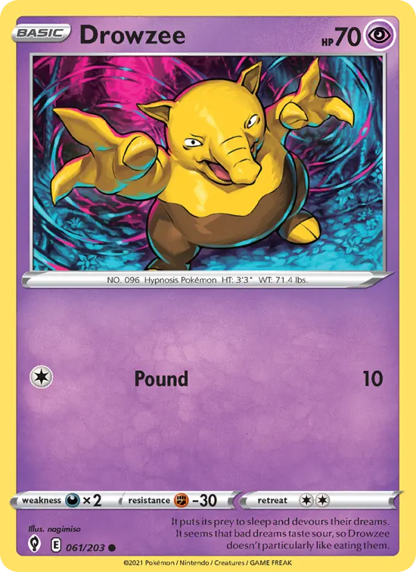 Drowzee - Evolving Skies Pokemon Card