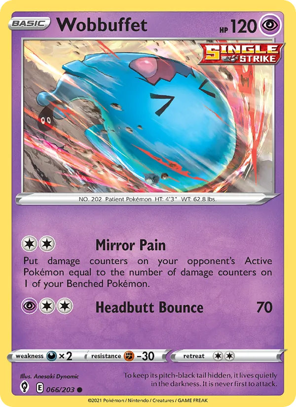 Wobbuffet - Evolving Skies Pokemon Card