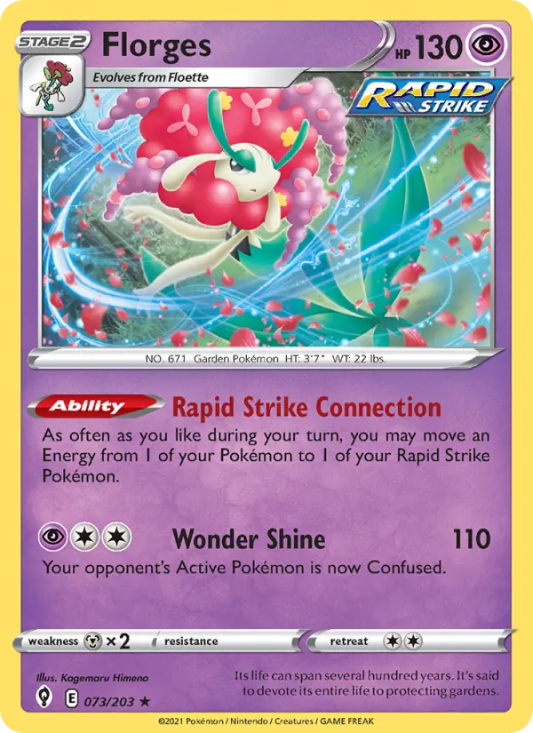 Florges - Evolving Skies Pokemon Card