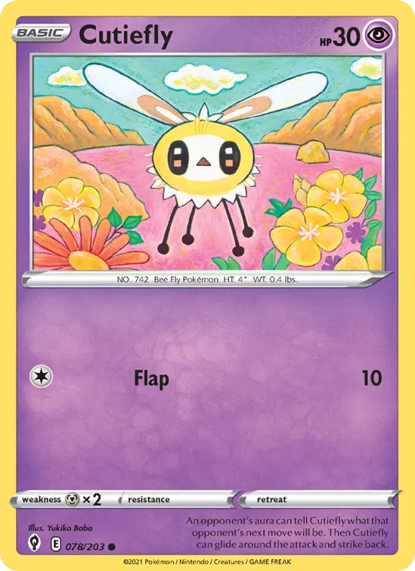 Cutiefly - Evolving Skies Pokemon Card