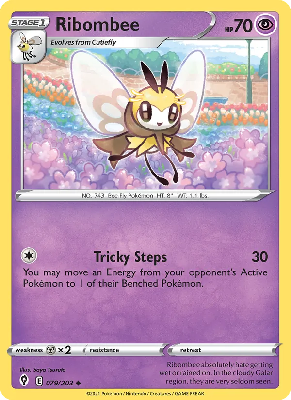 Ribombee - Evolving Skies Pokemon Card