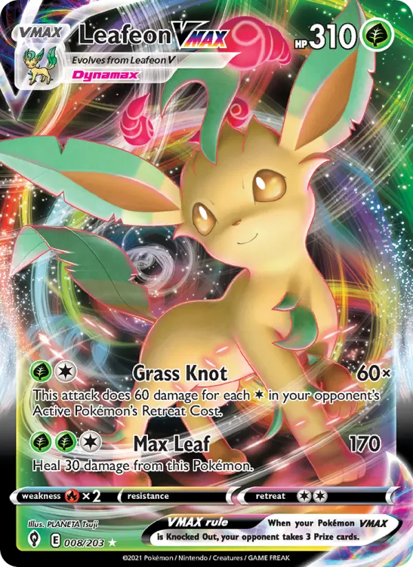 Leafeon VMAX - Evolving Skies Pokemon Card