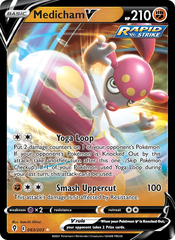 Medicham V - Evolving Skies Pokemon Card