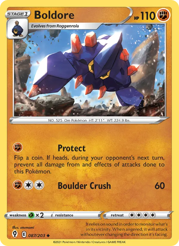 Boldore - Evolving Skies Pokemon Card
