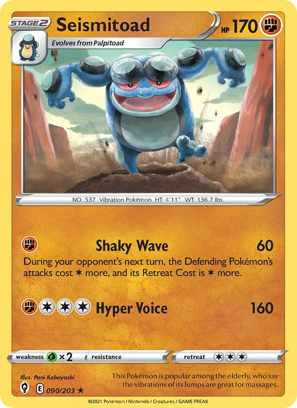 Seismitoad - Evolving Skies Pokemon Card