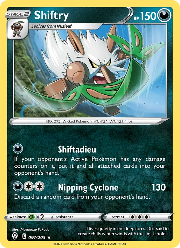 Shiftry - Evolving Skies Pokemon Card