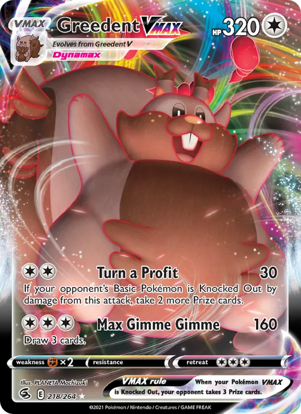 Greedent VMAX - Fusion Strike Pokemon Card