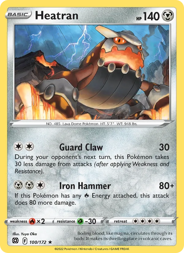 Heatran - Brilliant Stars Pokemon Card