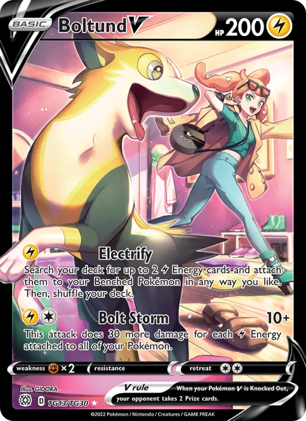 Boltund V - Brilliant Stars Pokemon Card