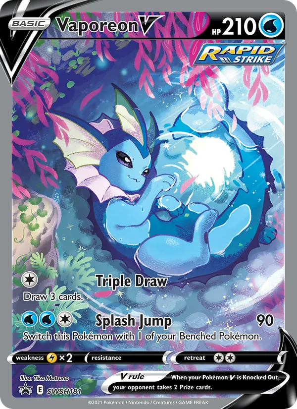 Vaporeon V - SWSH Black Star Promos Pokemon Card