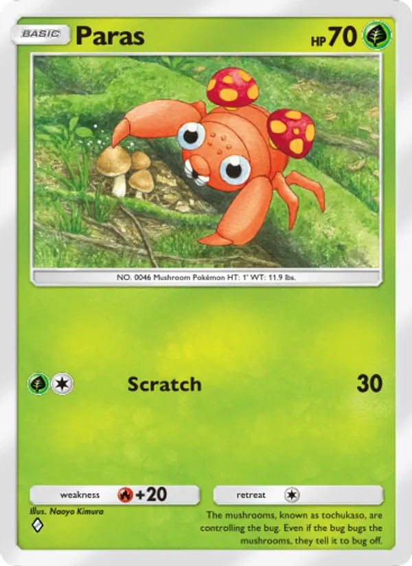 Paras - Genetic Apex Pokemon Card