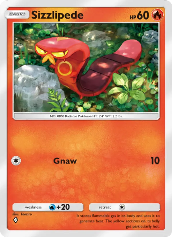 Sizzlipede - Genetic Apex Pokemon Card