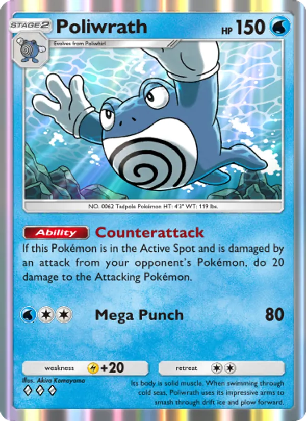 Poliwrath - Genetic Apex Pokemon Card