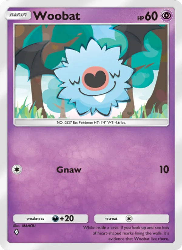 Woobat - Genetic Apex Pokemon Card