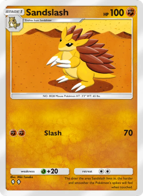 Sandslash - Genetic Apex Pokemon Card