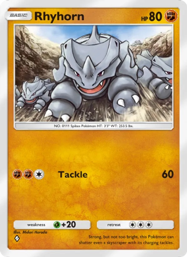 Rhyhorn - Genetic Apex Pokemon Card