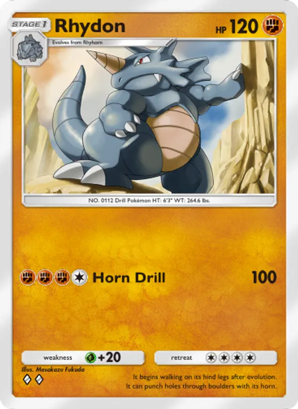 Rhydon - Genetic Apex Pokemon Card