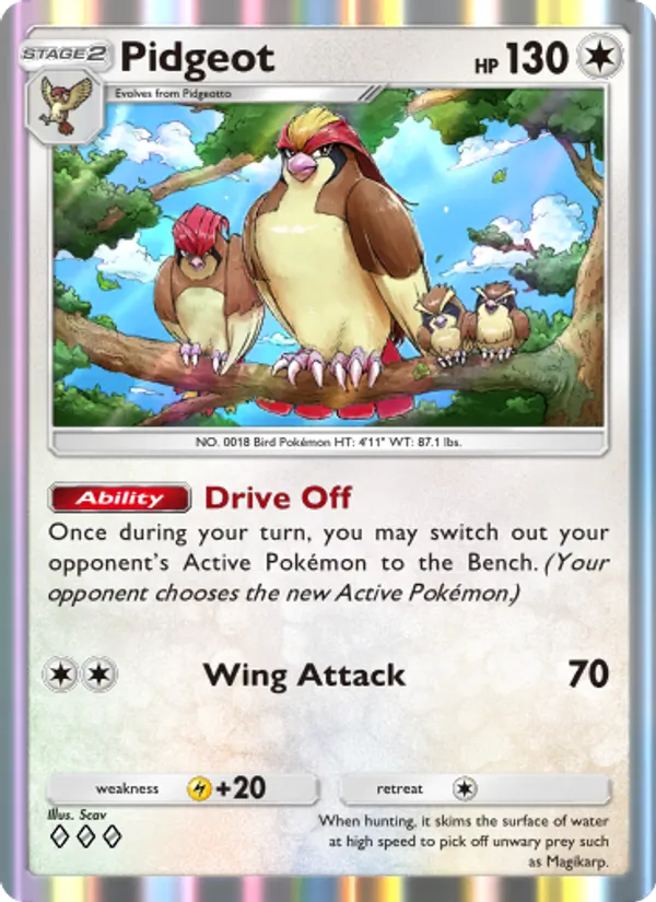 Pidgeot - Genetic Apex Pokemon Card