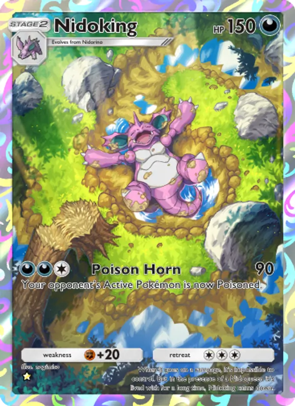 Nidoking - Genetic Apex Pokemon Card