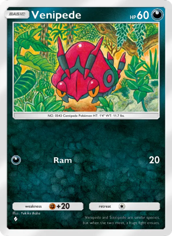 Venipede - Mythical Island Pokemon Card